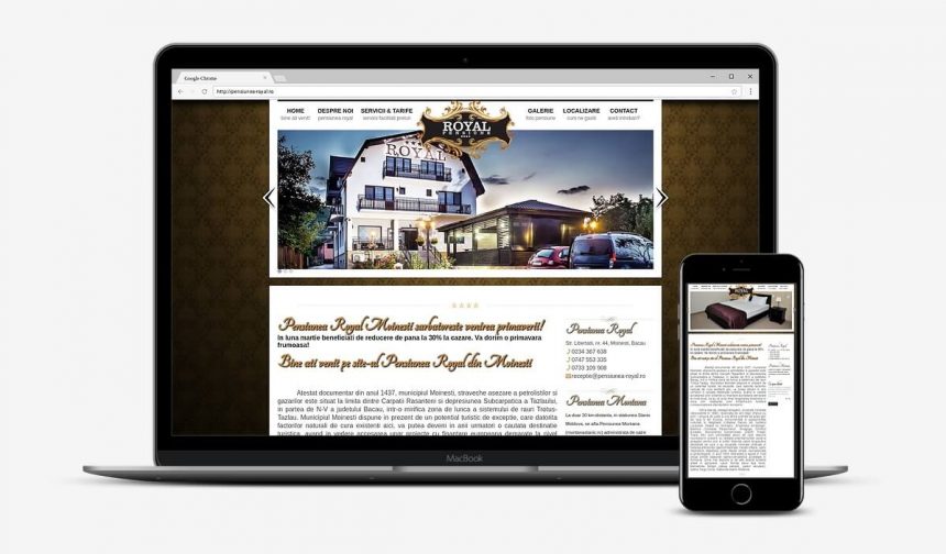 Creare site prezentare pensiune turistică