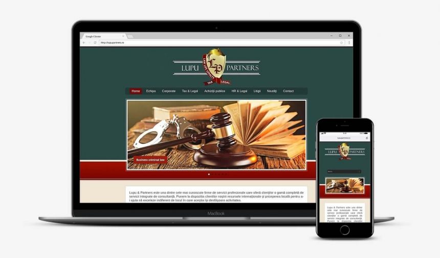 Creare site birou avocatură București