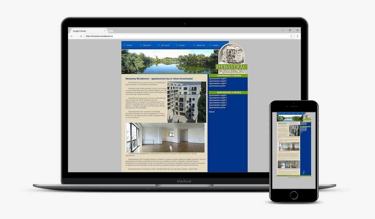 Creare site zona rezidentiala de apartamente