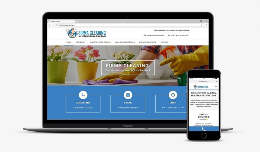 Realizare site firmă curățenie