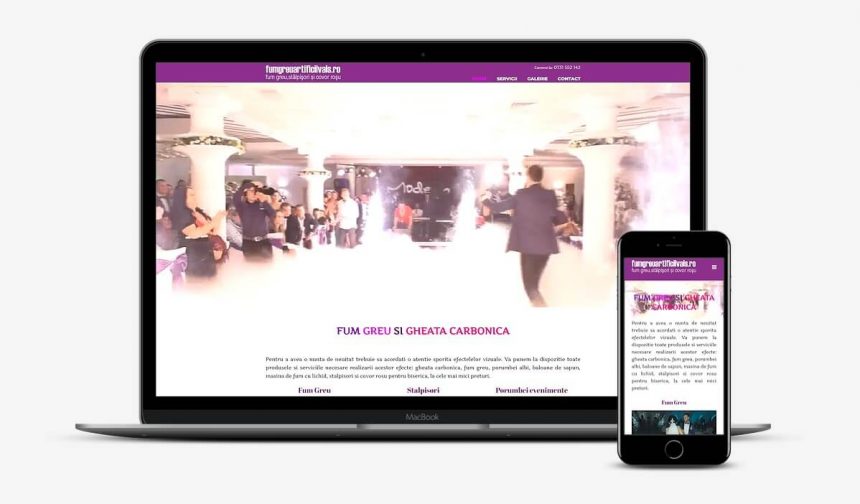 Webdesign site servicii evenimente
