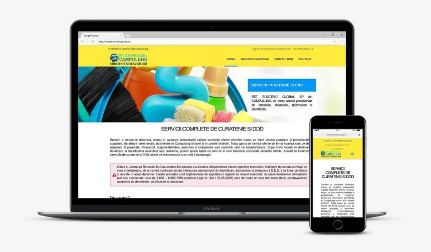 Website servicii curățenie