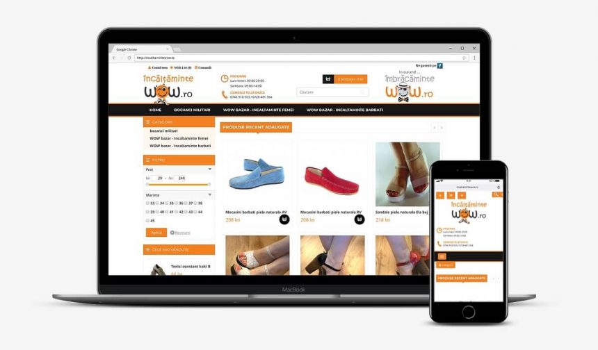 Realizare magazin online încălțăminte
