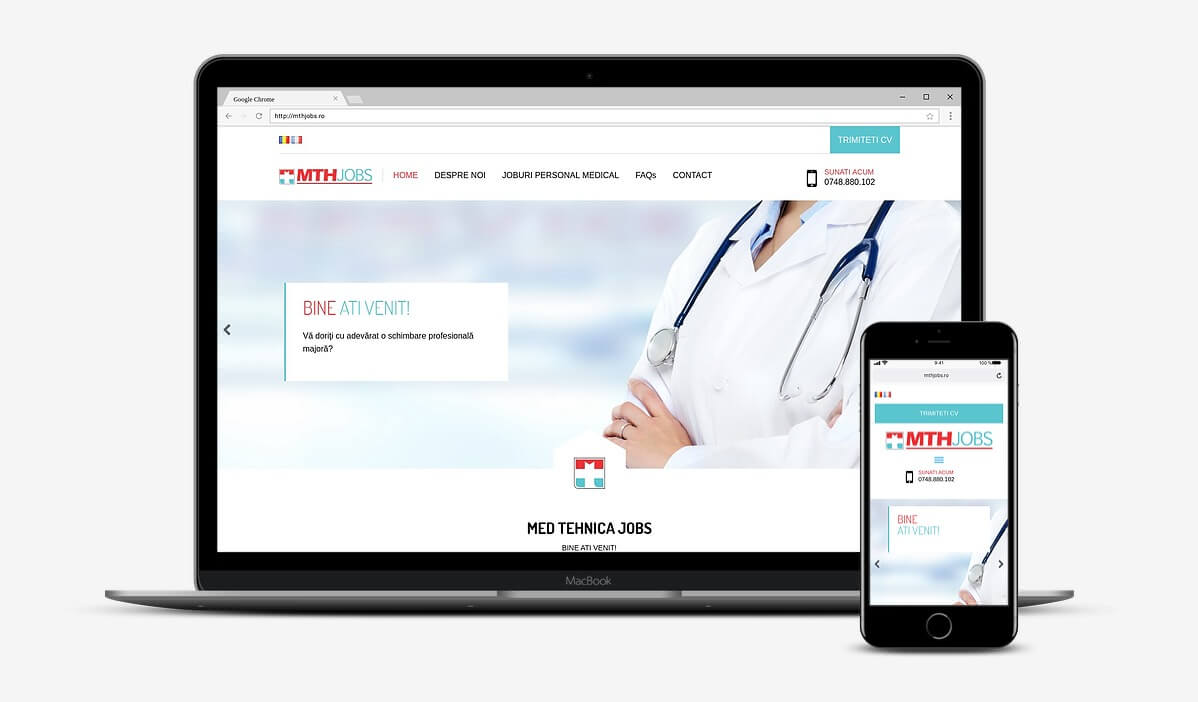 Web Design site recrutare personal medical