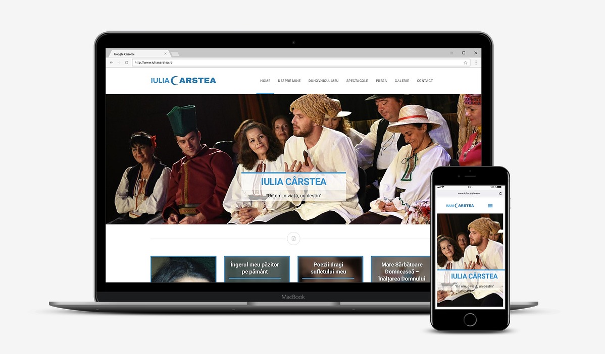 Web Design site artist Iulia Carstea