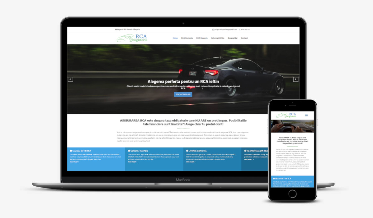 Website pentru firmă de asigurări