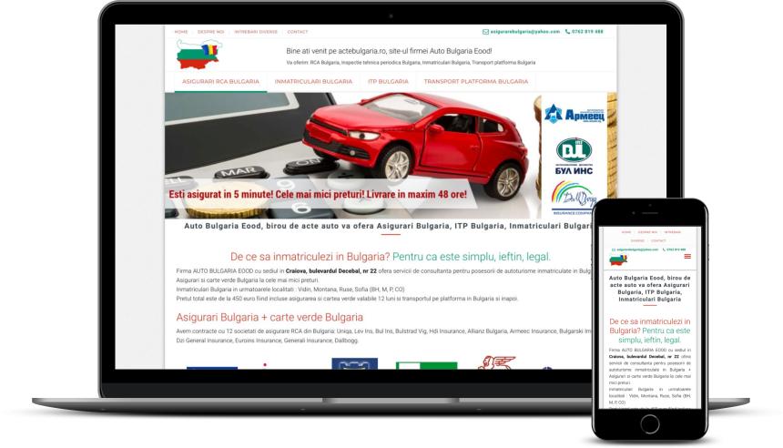 Website acte auto Bulgaria