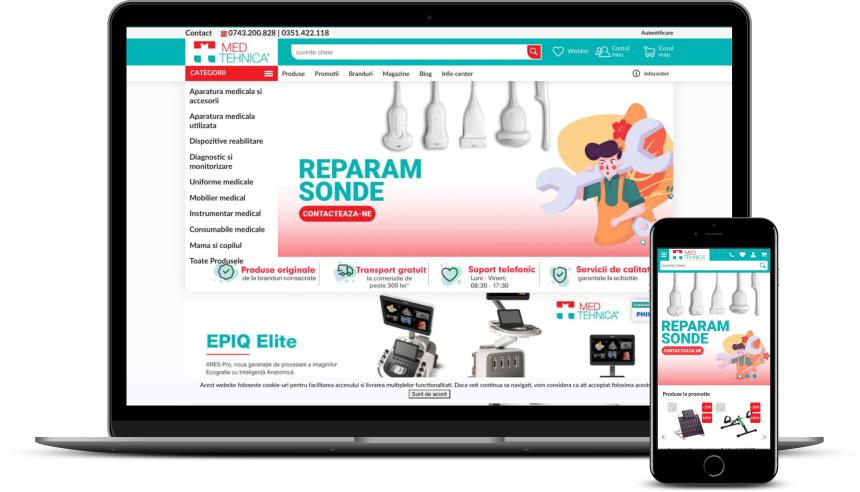 Creare magazin online produse ortopedice