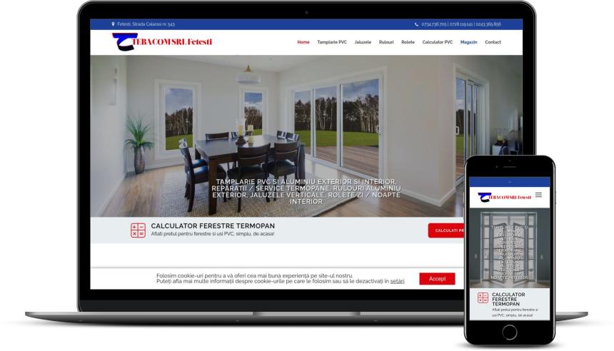 Site tâmplărie PVC și mobilă la comandă