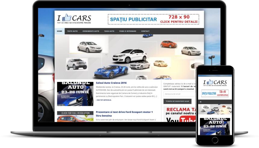 Realizare blog articole mașini