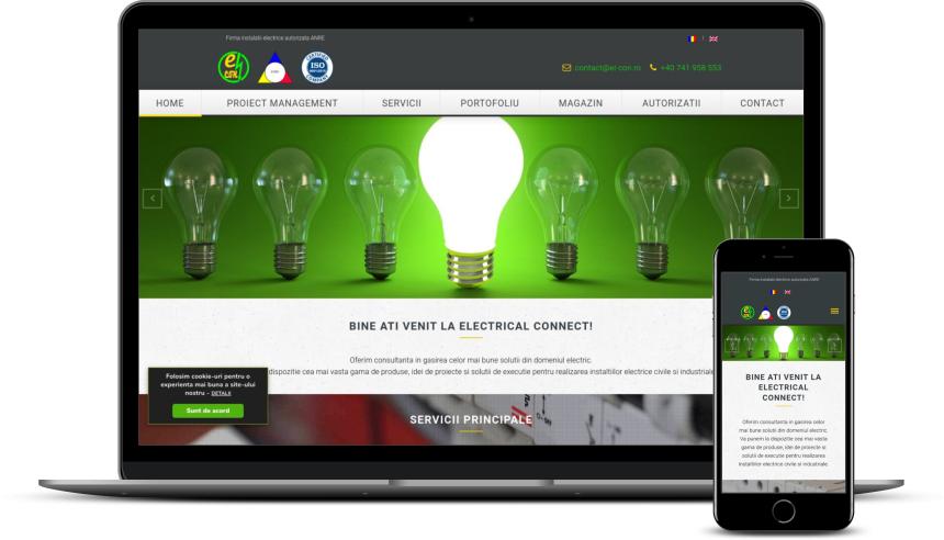 Realizare site prezentare servicii electrice