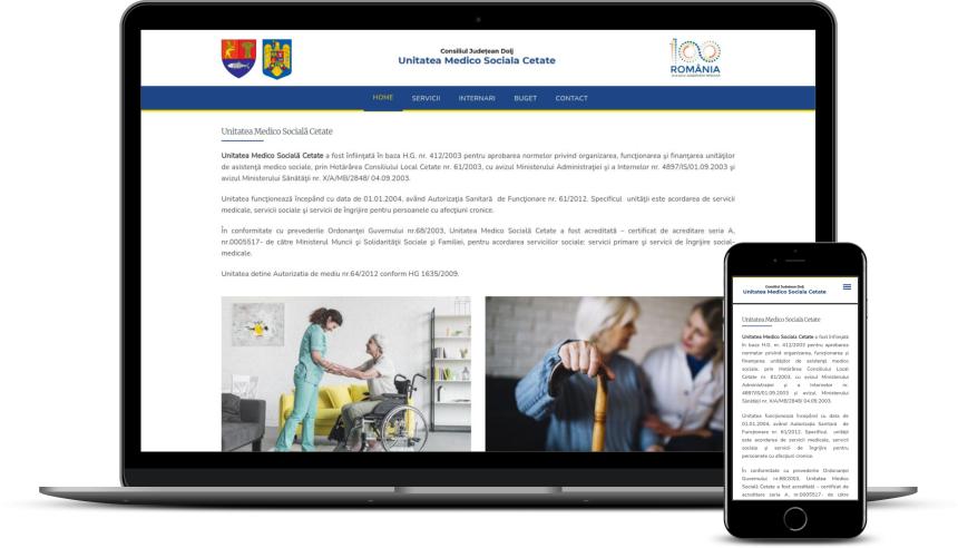 Web design site servicii medico-sociale
