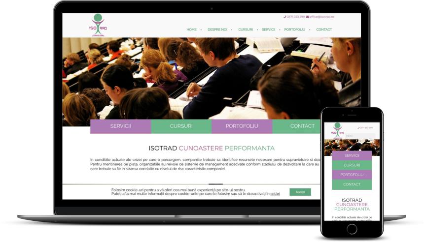 Creare site prezentare cursuri