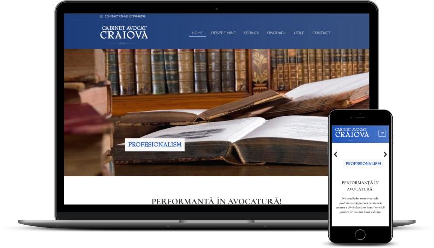 Realizare site cabinet avocatură Craiova