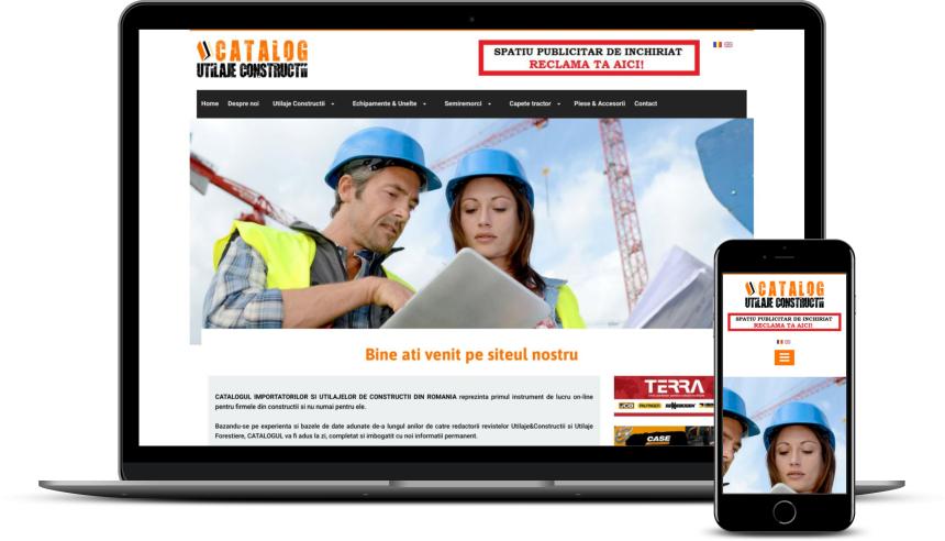 Realizare site utilaje construcții