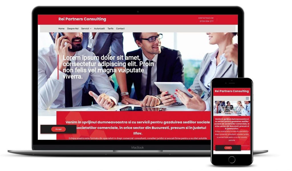 Creare site consultanță și servicii juridice