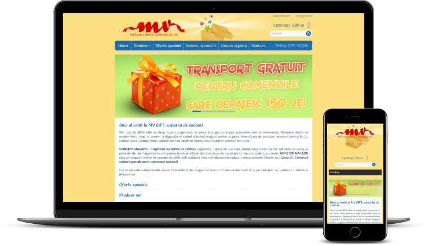 Creare magazin online cadouri