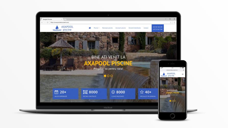 Redesign site firma construcții piscine