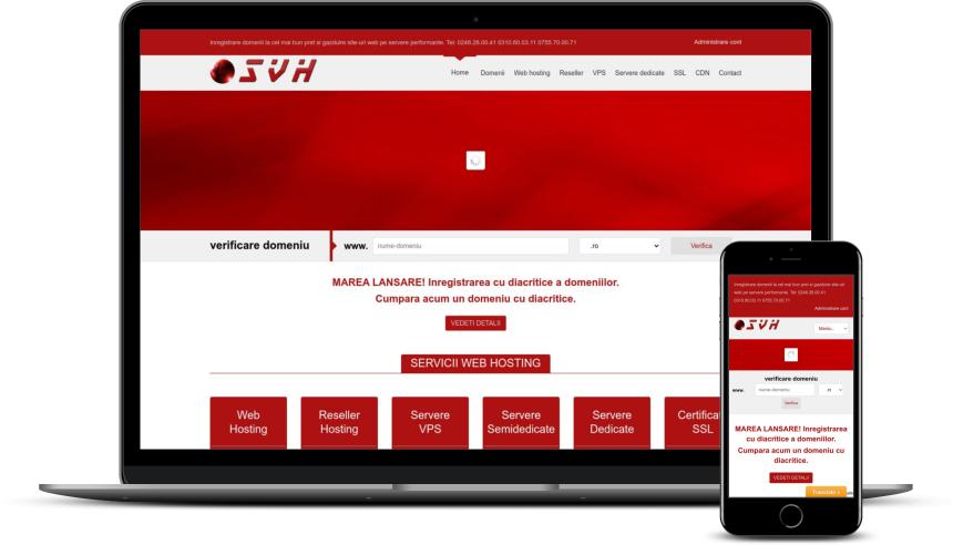 Web design site firmă de hosting