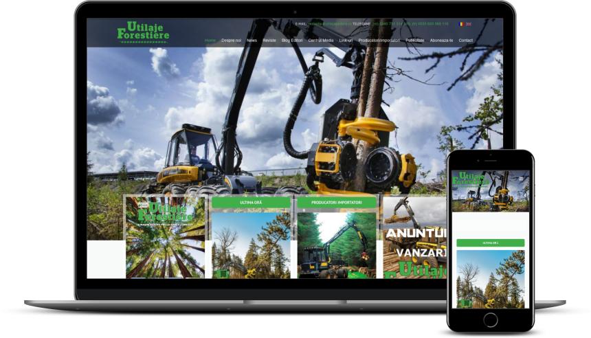 Realizare site revistă utilaje forestiere